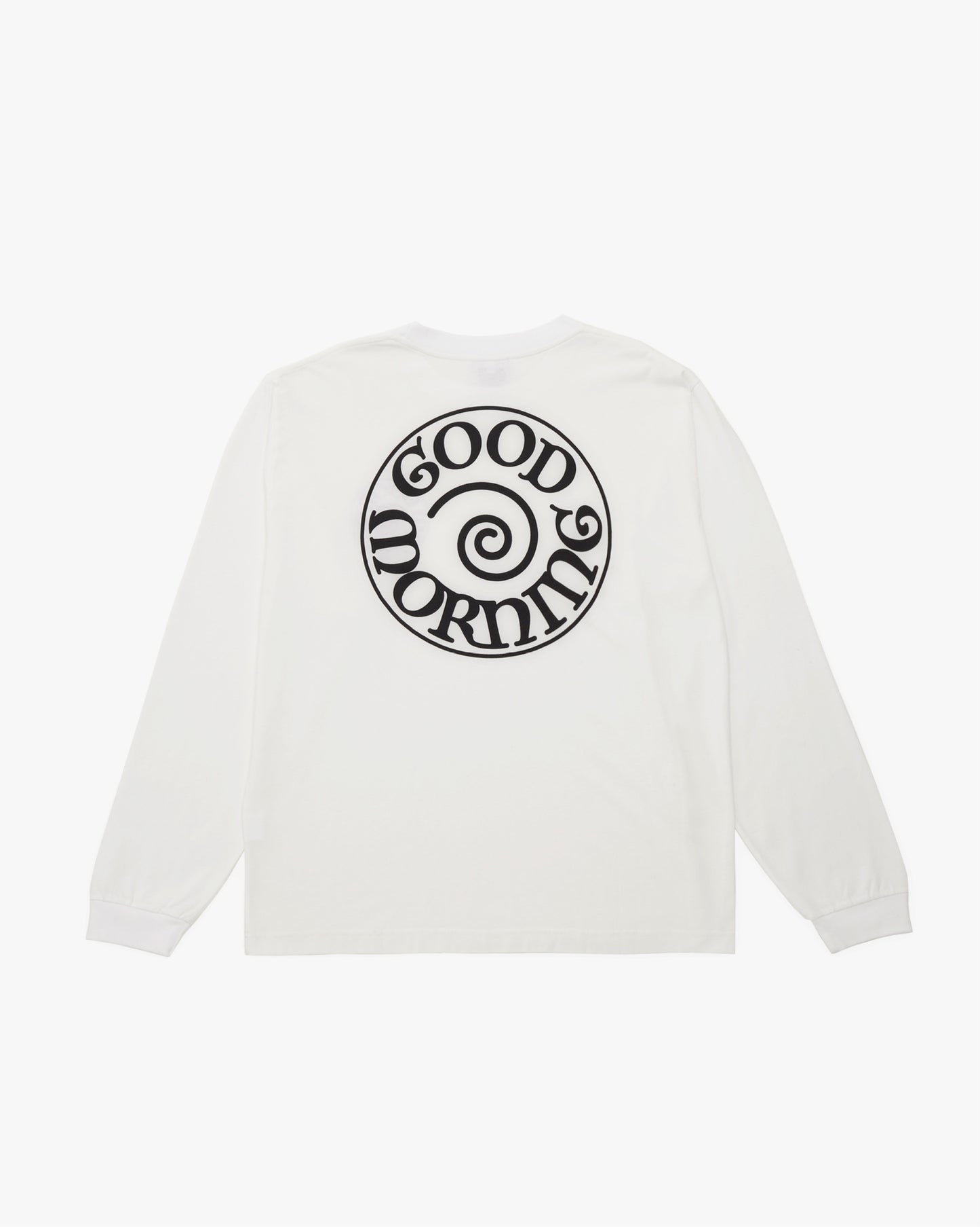GOOD MORNING TAPES - Spiral Logo LS Tee White
