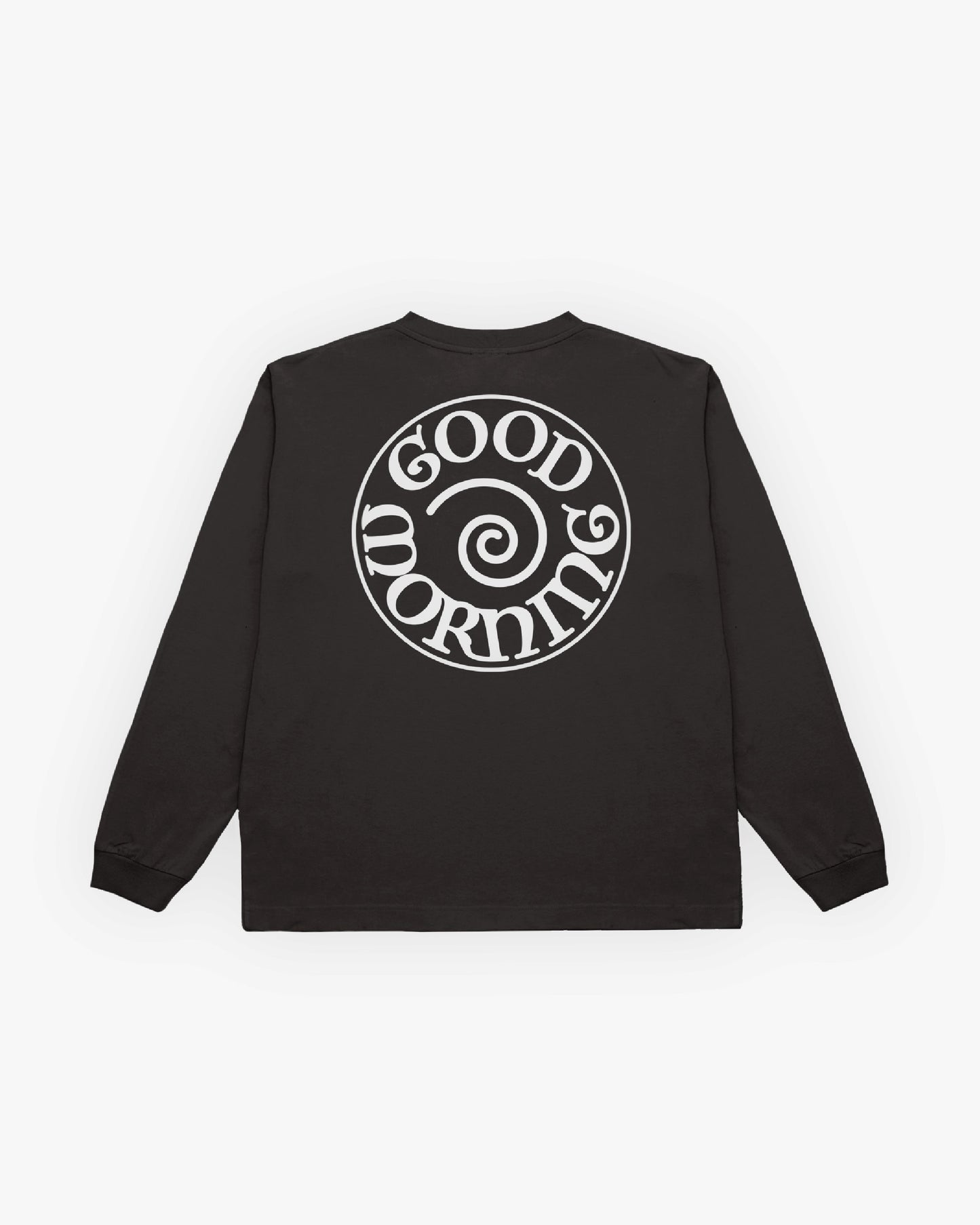 GOOD MORNING TAPES - Spiral Logo LS Tee Black