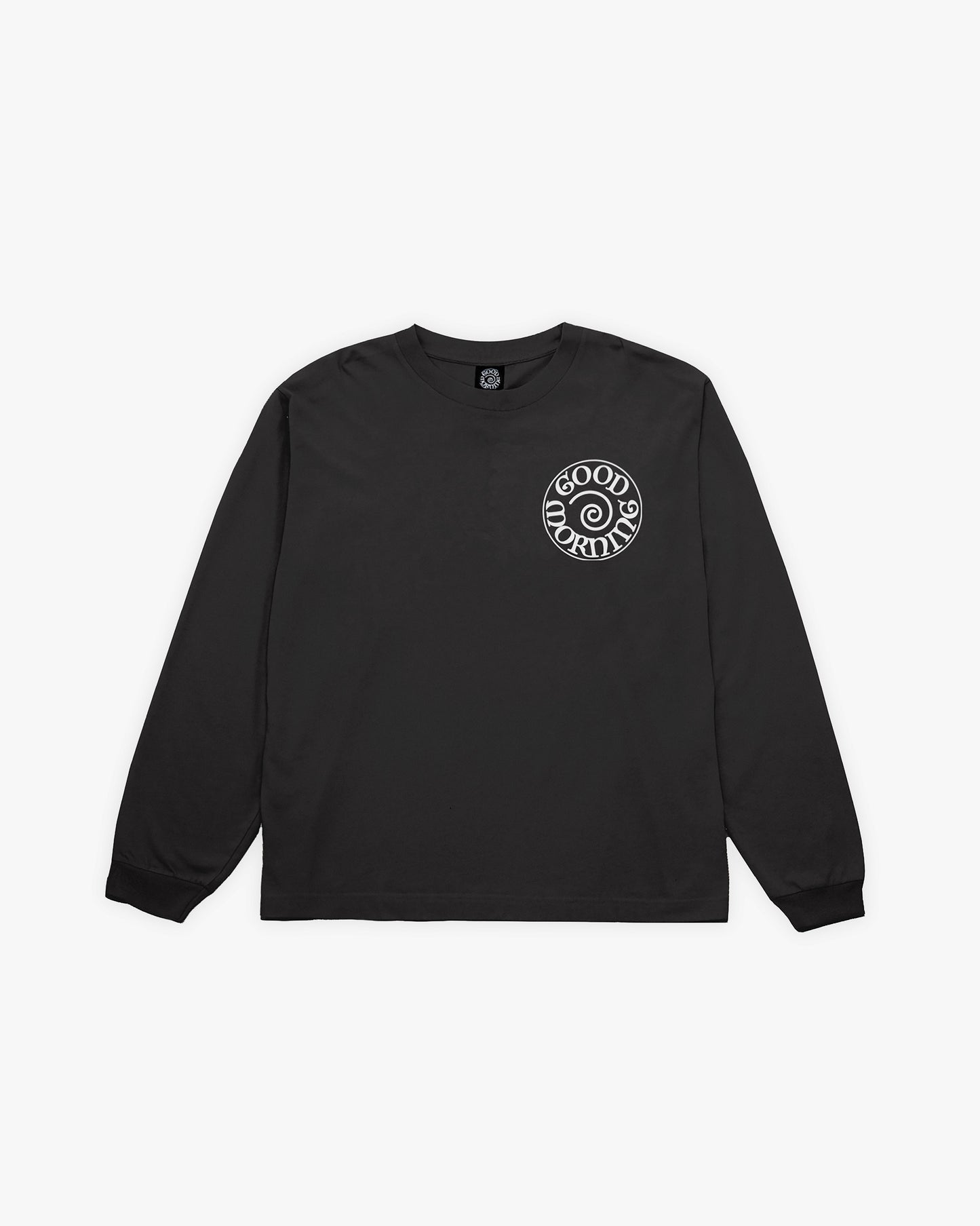 GOOD MORNING TAPES - Spiral Logo LS Tee Black
