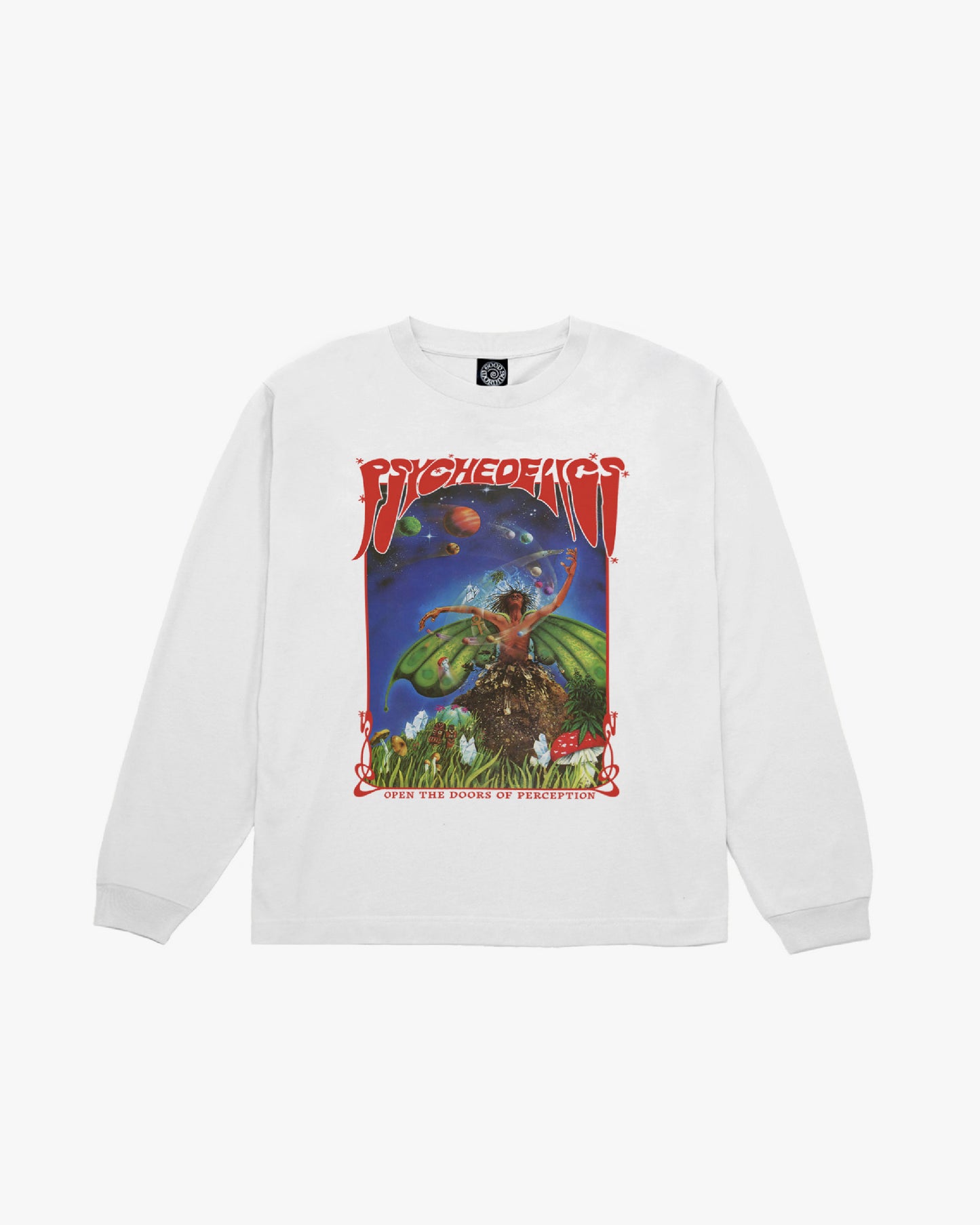 GOOD MORNING TAPES - Psychedelics LS Tee White