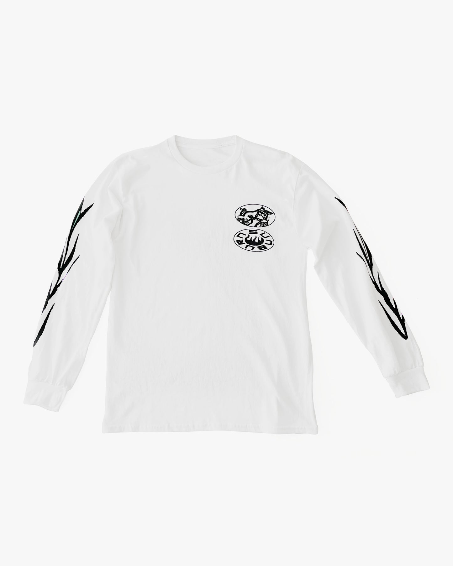 SUNBURN - Flame LS Tee White
