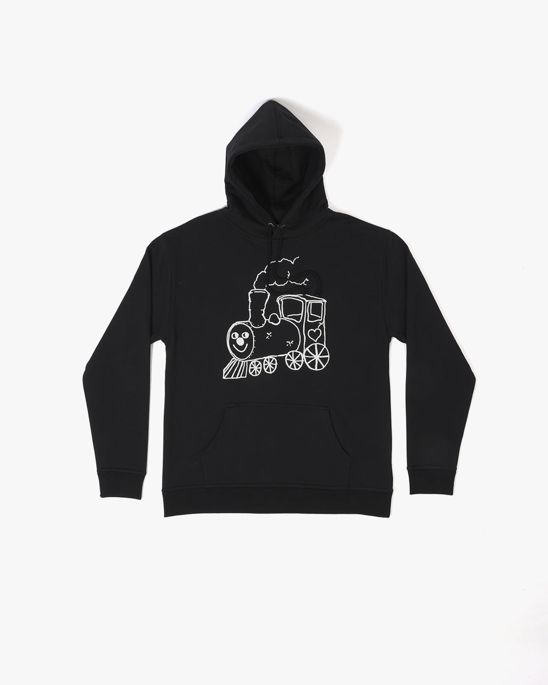 GOOD MORNING TAPES - Swampy Train Pullover Fleece Hoodie Black