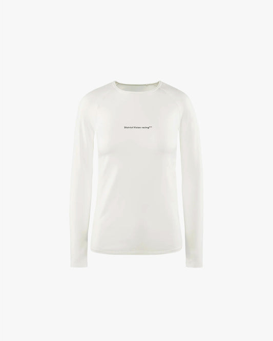 DISTRICT VISION - Ultralight Aloe Long Sleeve Fitted Tee - White