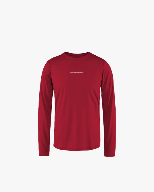 DISTRICT VISION - Ultralight Aloe Long Sleeve Tee - Red