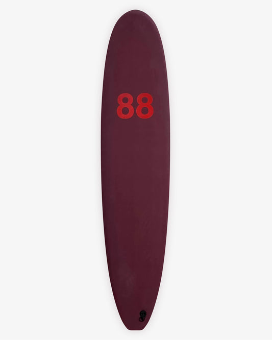 88 SURFBOARDS - 8’0 Thruster Burgundy / Orange