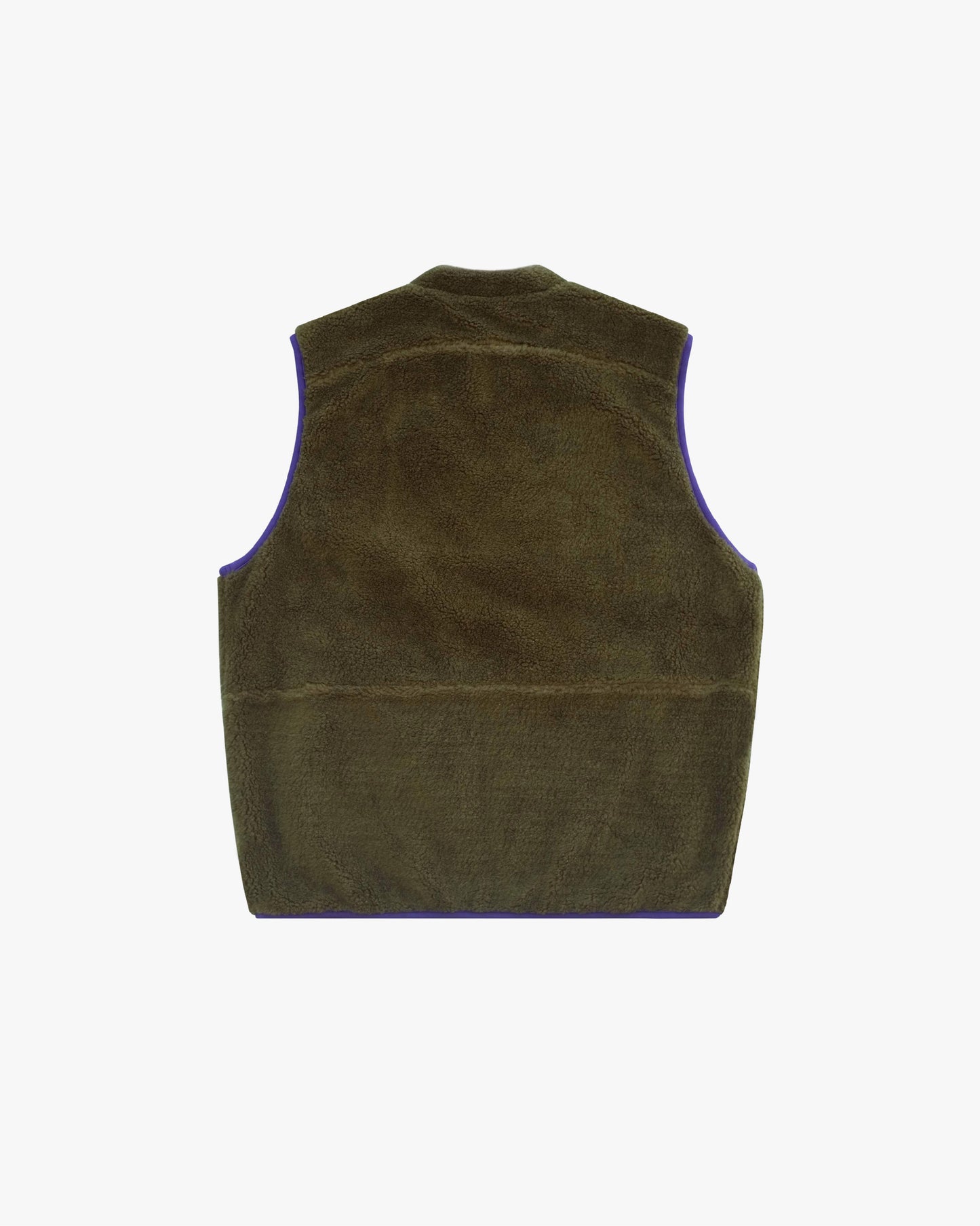 GOOD MORNING TAPES - Reversible Polar Fleece Vest Moss Shrooms