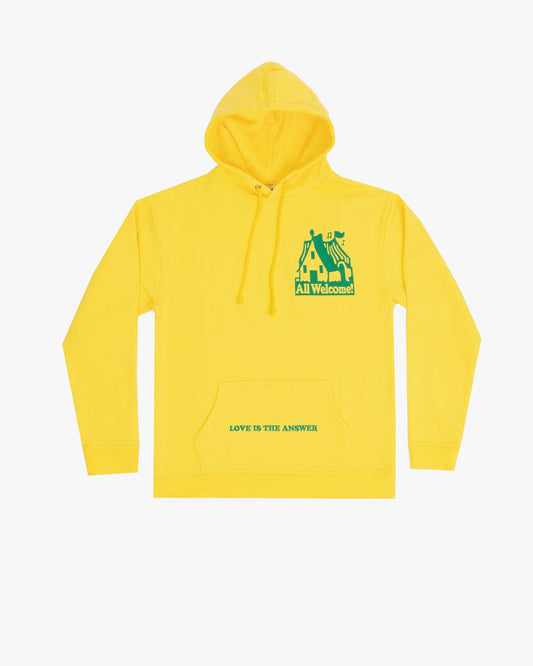 GOOD MORNING TAPES - All Welcome Home Fleece Hoodie Yellow