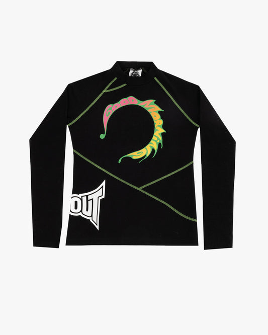 GOOD MORNING TAPES - Trip Out Stretch LS Top black