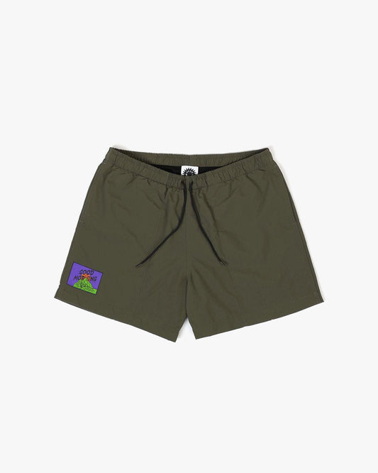 GOOD MORNING TAPES - Swim Short 15" Green