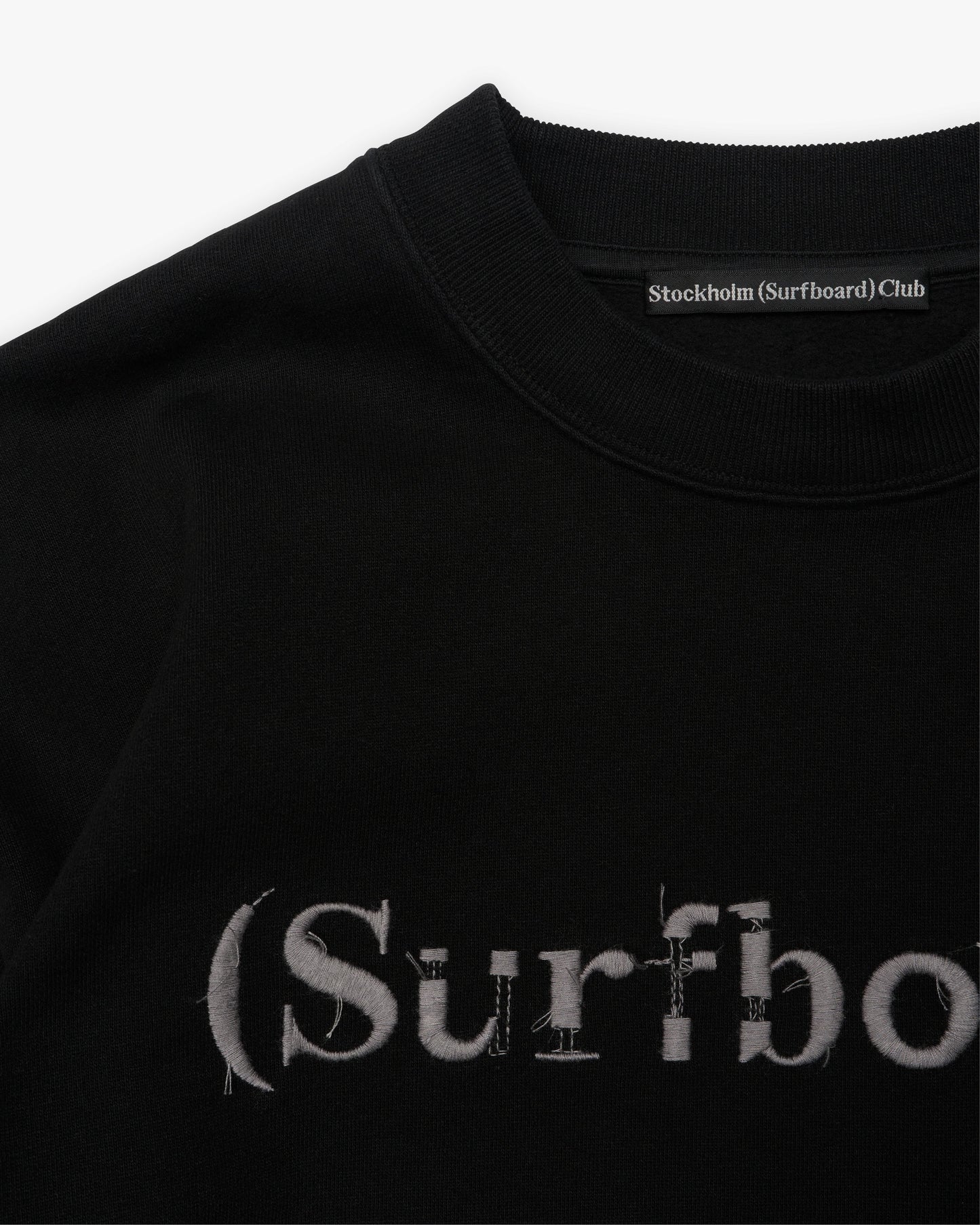 STOCKHOLM (SURFBOARD) CLUB - Embroided Black Sweatshirt