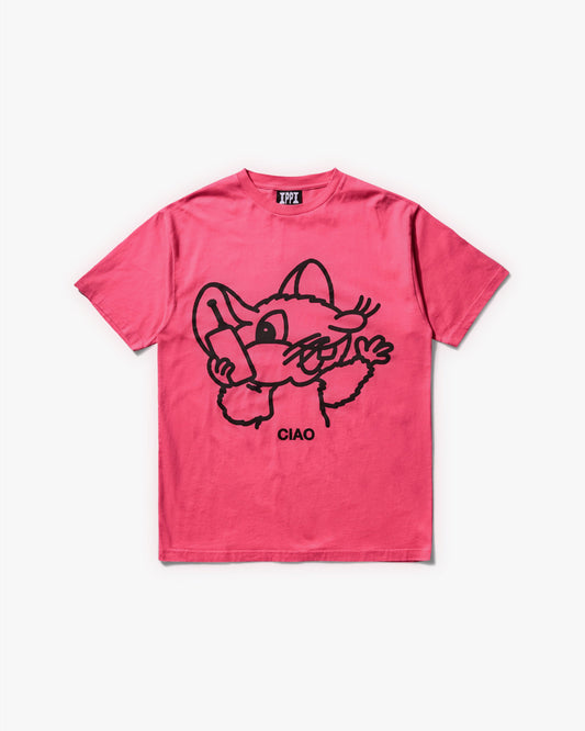 PUBLIC POSSESSION - Ciao Ciao Cherry Pink SS Tee